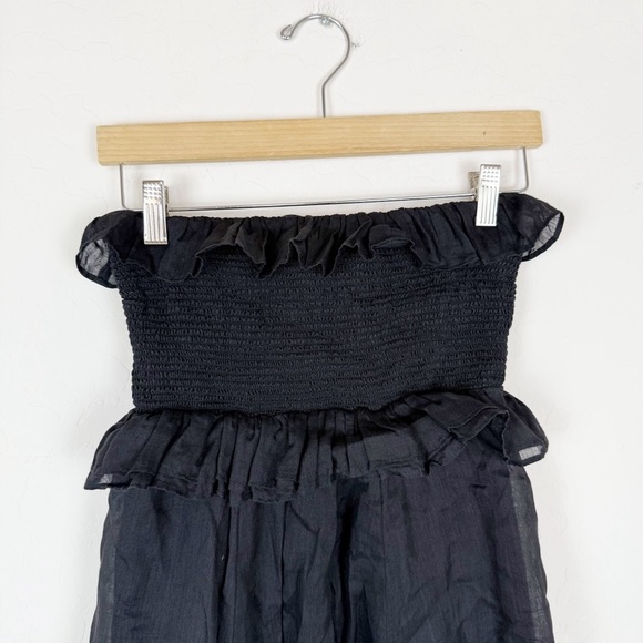 J.Crew Ravenna smocked dress in ramie black - Picture 5 of 11